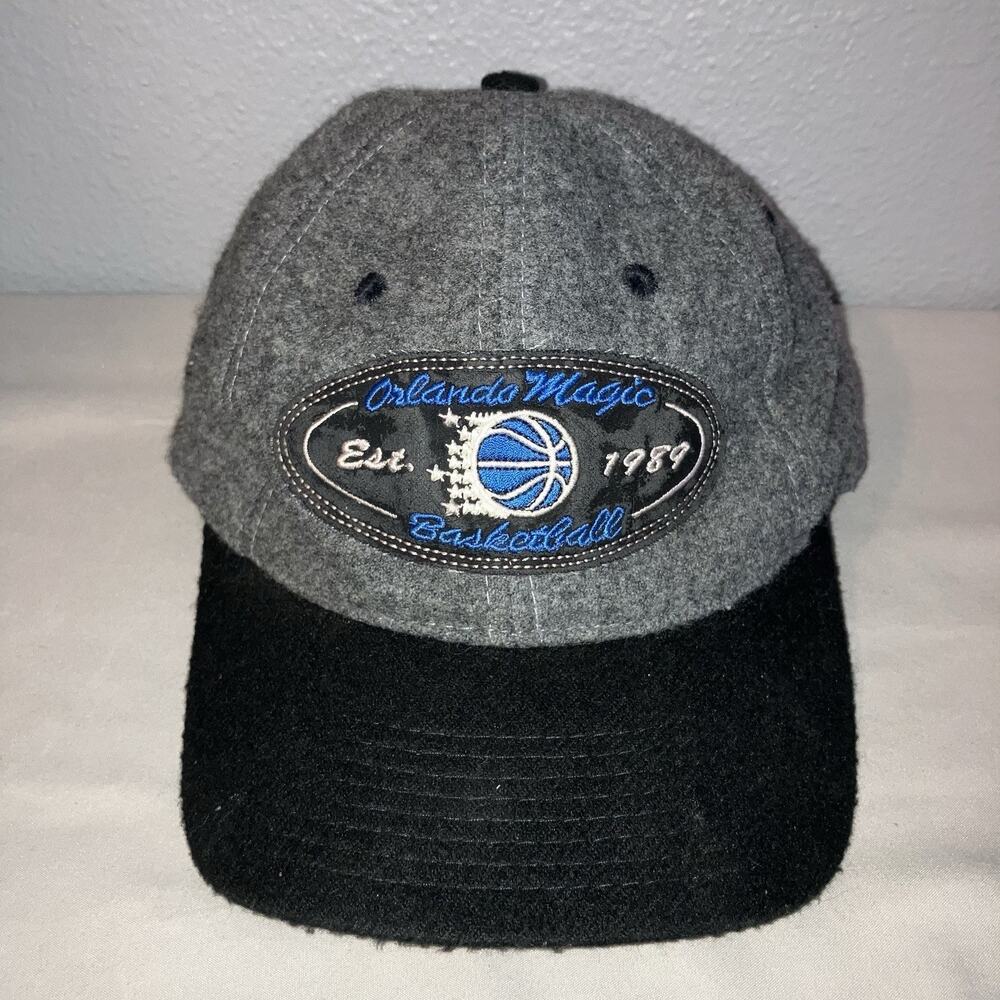 Hat NBA Orlando Magic Vintage Wool Cap Sports Specialties Black Gray Strap Back